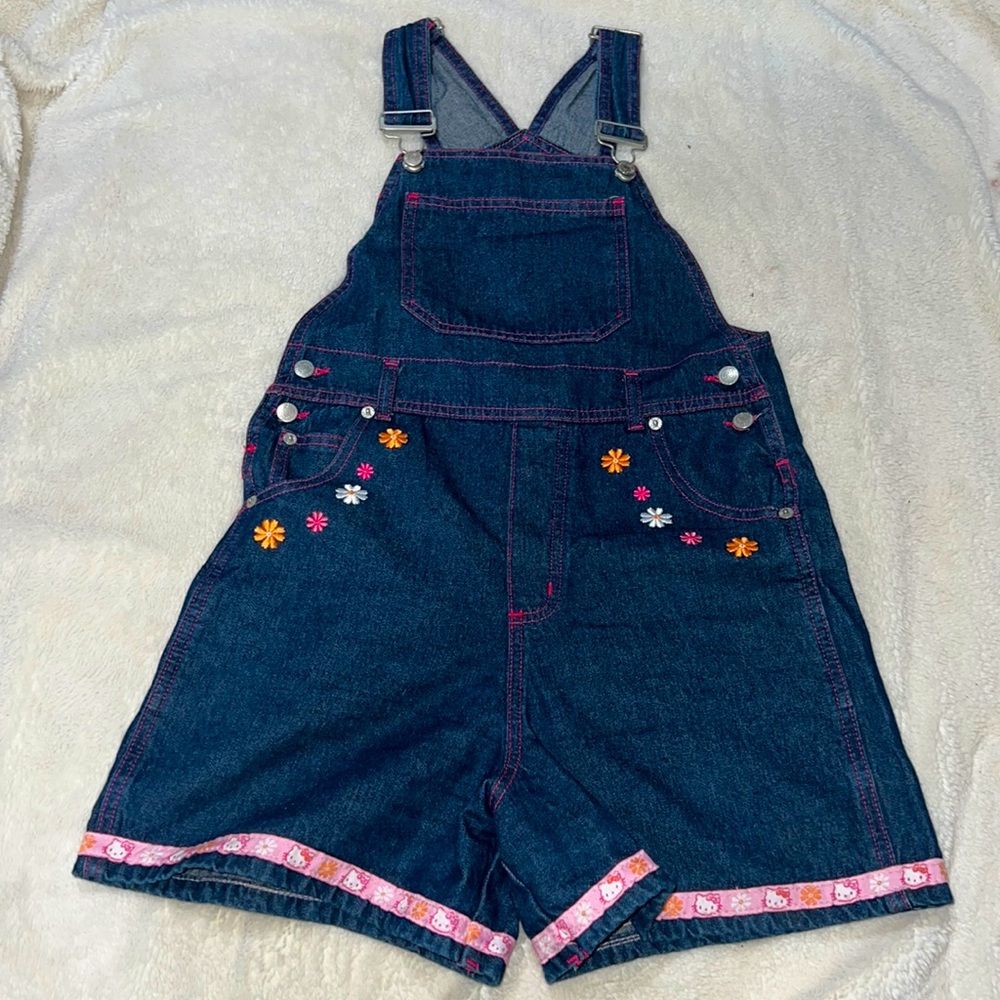 Vintage Sanrio Hello Kitty Denim Jean Overalls